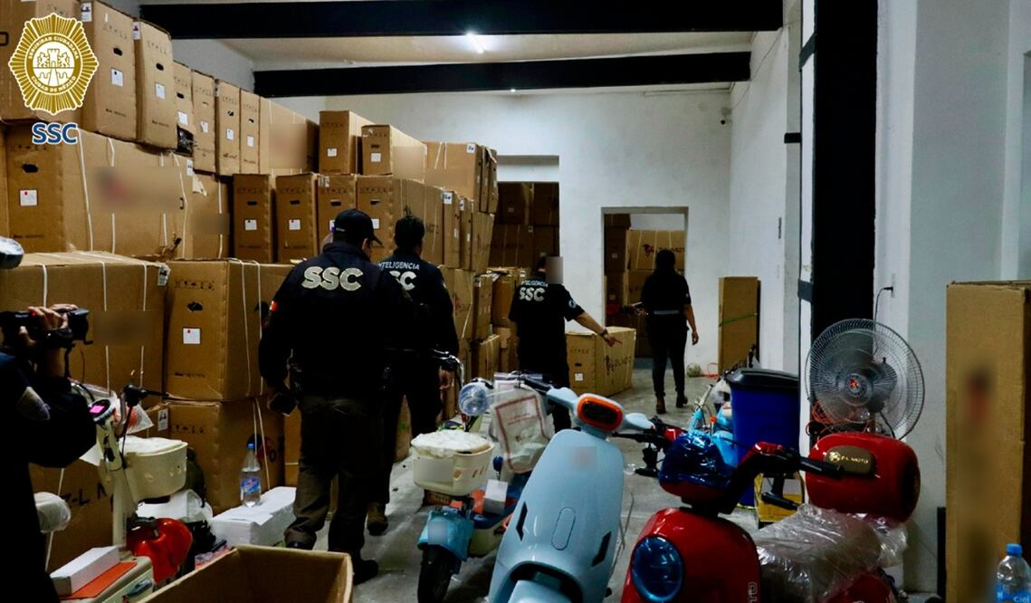La SSC aseguró motocicletas, patines, y bicicletas eléctricas de procedencia extranjera, que no contaban con la documentación correspondiente que acreditara la procedencia lícita. Foto: especial