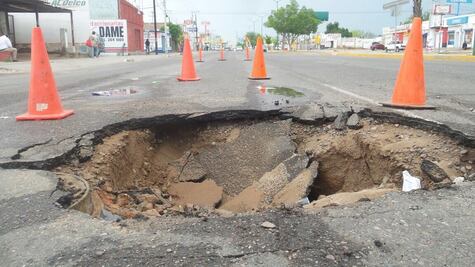 Rehabilitan siete socavones en Hermosillo