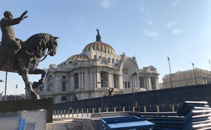 Resguardan con vallas metálicas monumentos del Centro Histórico por marcha del Día de la Mujer