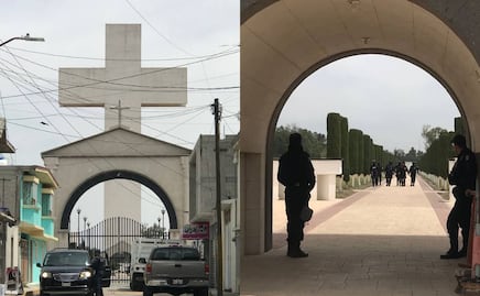 Con fuerte dispositivo de seguridad realizan sepelio de familia masacrada en Tultepec