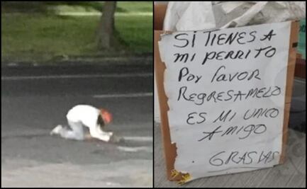 Conmueve historia de indigente que llora muerte de su perro en Michoacán