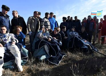 Tres tripulantes de la ISS regresan tras 173 días en el espacio