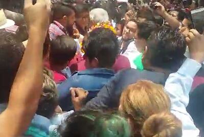 Así recibieron a AMLO en Chilpancingo