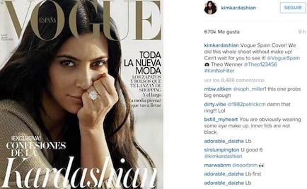 Kim Kardashian posa sin maquillaje para revista