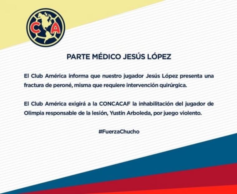 La impactante lesión de Antonio López en el América vs Olimpia