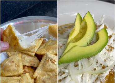 Chilaquiles rellenos de queso, receta del chef Emilio