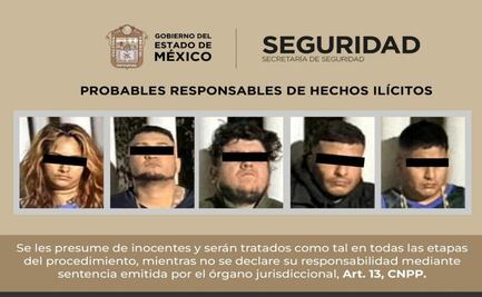 Detienen a cinco presuntos integrantes del CJNG en Ixtapaluca; les aseguran más de 140 dosis de droga