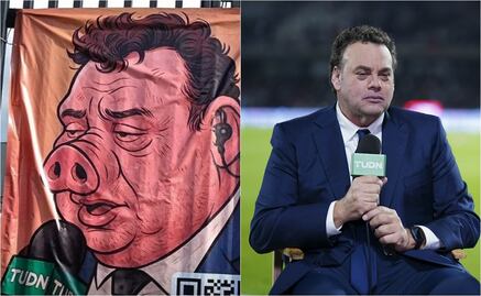 Afición de Cruz Azul se burla de David Faitelson; dedican manta al comentarista de Televisa