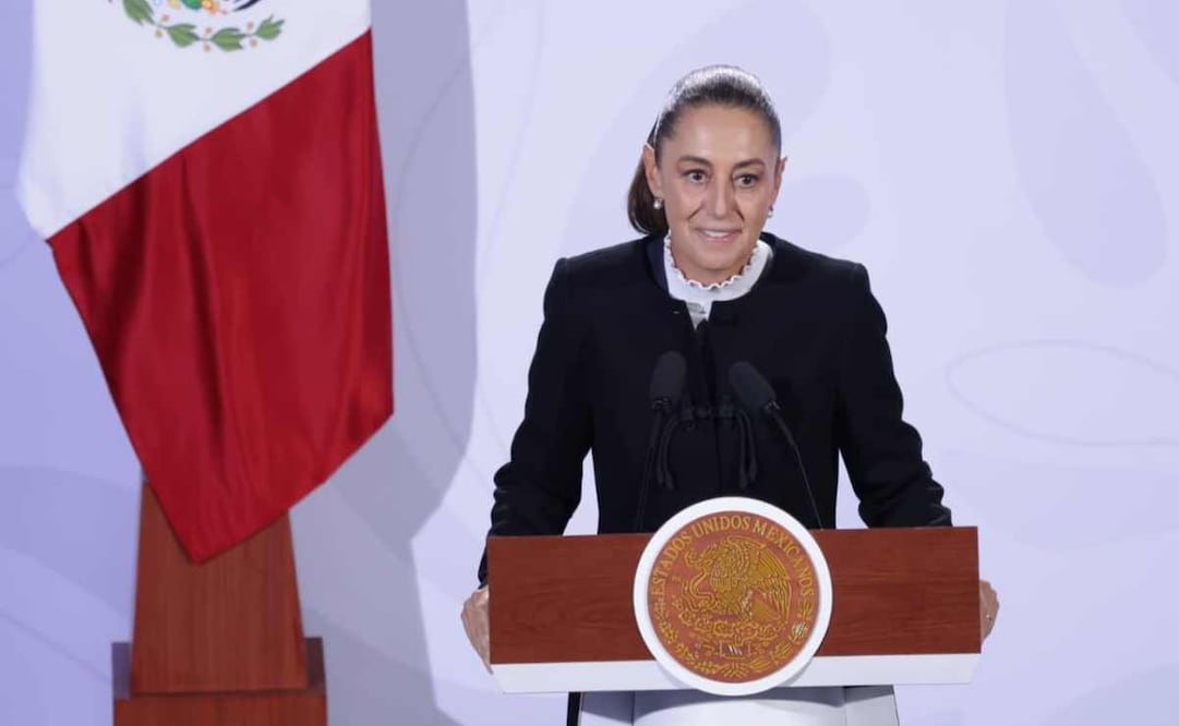 La presidenta Claudia Sheinbaum durante la mañanera del 2 de febrero del 2026. Foto: Fernanda Rojas / EL UNIVERSAL