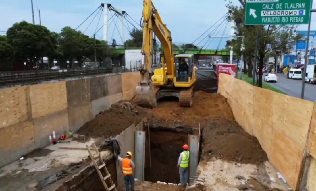 Sustitución de drenaje en Zaragoza, casi lista; socavón será reparado y vialidad reabierta el domingo. Foto: Captura de pantalla