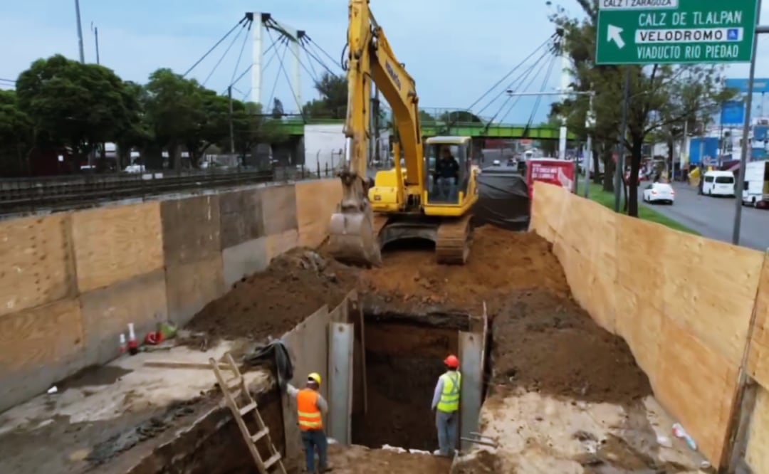 Sustitución de drenaje en Zaragoza, casi lista; socavón será reparado y vialidad reabierta el domingo. Foto: Captura de pantalla