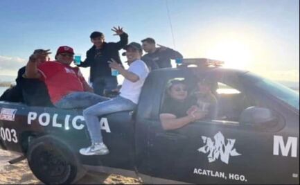 Suspenden a dos policías municipales por trasladar a jóvenes alcoholizados en Acatlán, Hidalgo