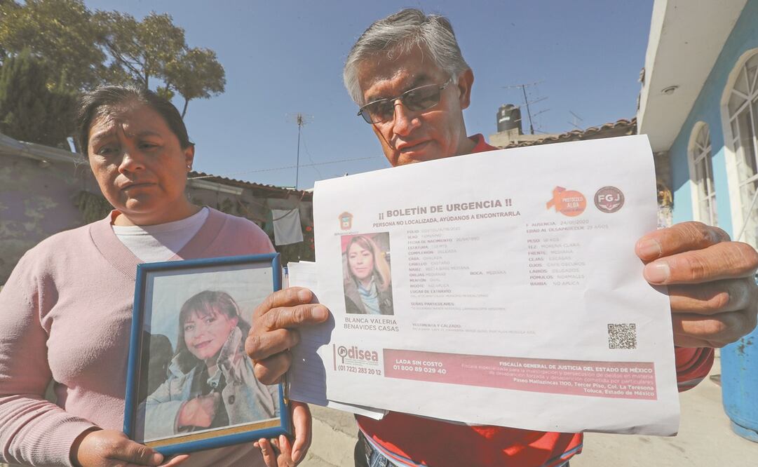 Victorina y Mateo, padres de la joven, lamentan que pese al apoyo de las autoridades, a la fecha no hay un solo dato de dónde está Blanca. Foto: JORGE ALVARADO. EL UNIVERSAL