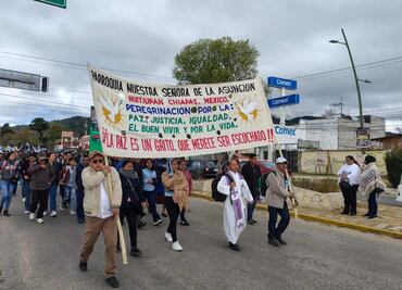 Católicos marchan en San Cristóbal de las Casas; piden paz ante violencia criminal de los cárteles en Chiapas