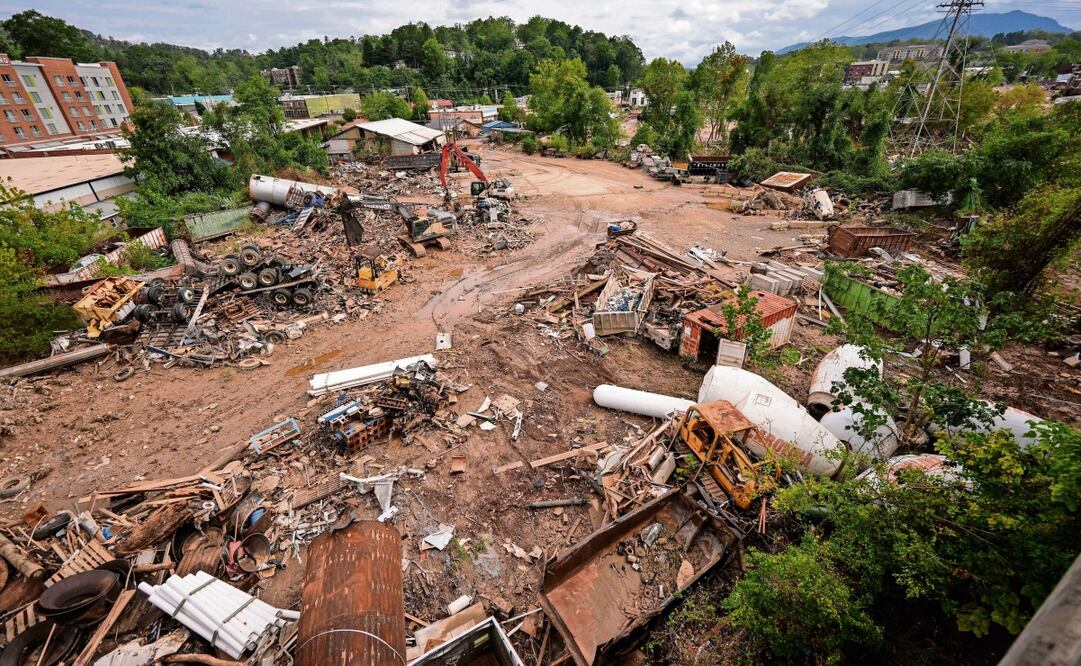 Así quedó Ashville, en Carolina del Norte, tras el paso del huracán Helene. Mike Stewart | AP