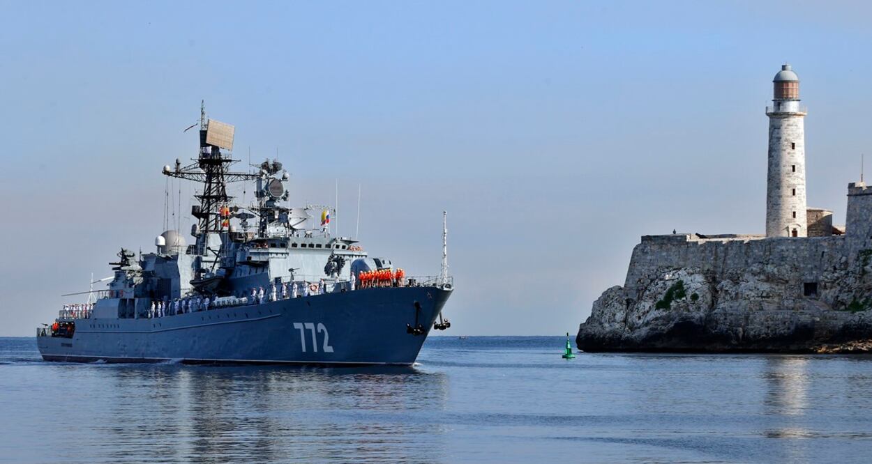 Tres barcos de flota rusa llegan a Cuba. Foto: EFE