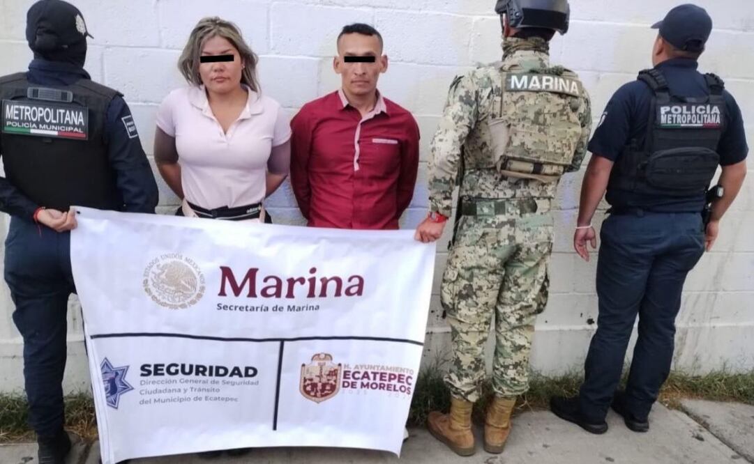 Detienen a presuntos integrantes de "La Chokiza" en Ecatepec; una es la presunta lider regional
Foto: Especial.