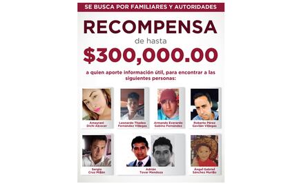 Ofrecen recompensa de hasta 300 mil pesos para localizar a 7 personas desaparecidas en Edomex