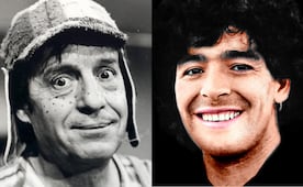 "Usted es mi ídolo, maestro": el día que Maradona se rindió ante "Chespirito"