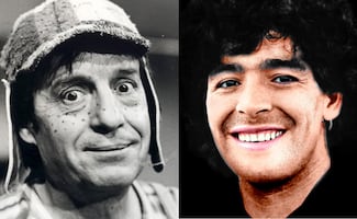"Usted es mi ídolo, maestro": el día que Maradona se rindió ante "Chespirito"