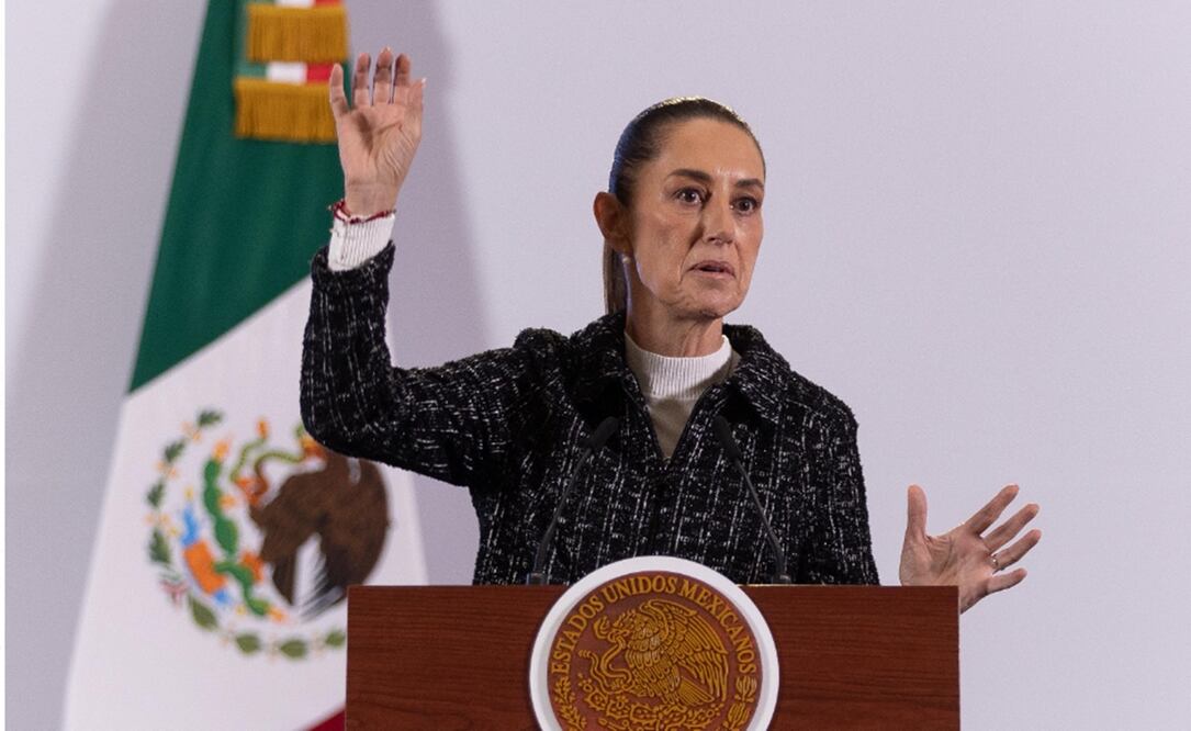 Claudia Sheinbaum durante la conferencia matutina de este 15 de noviembre. Foto: Hugo Salvador/EL UNIVERSAL