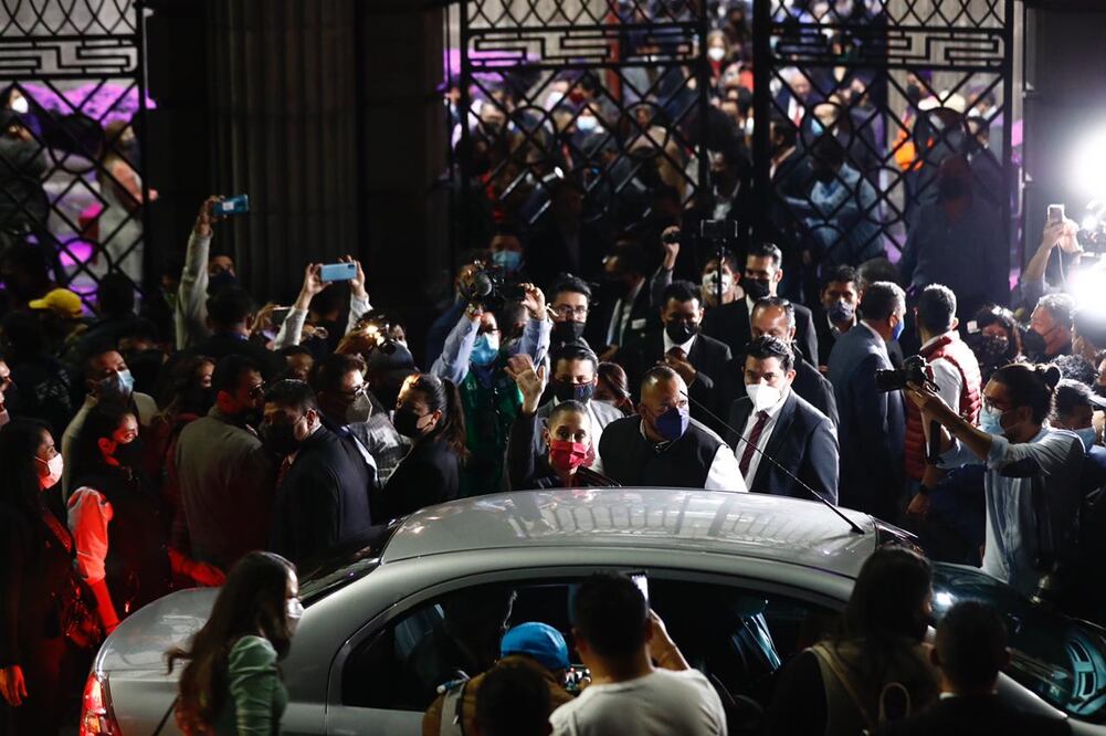 La jefa de Gobierno, Claudia Sheinbaum, a su salida del . Fotografía de Diego Simón EL UNIVERSAL