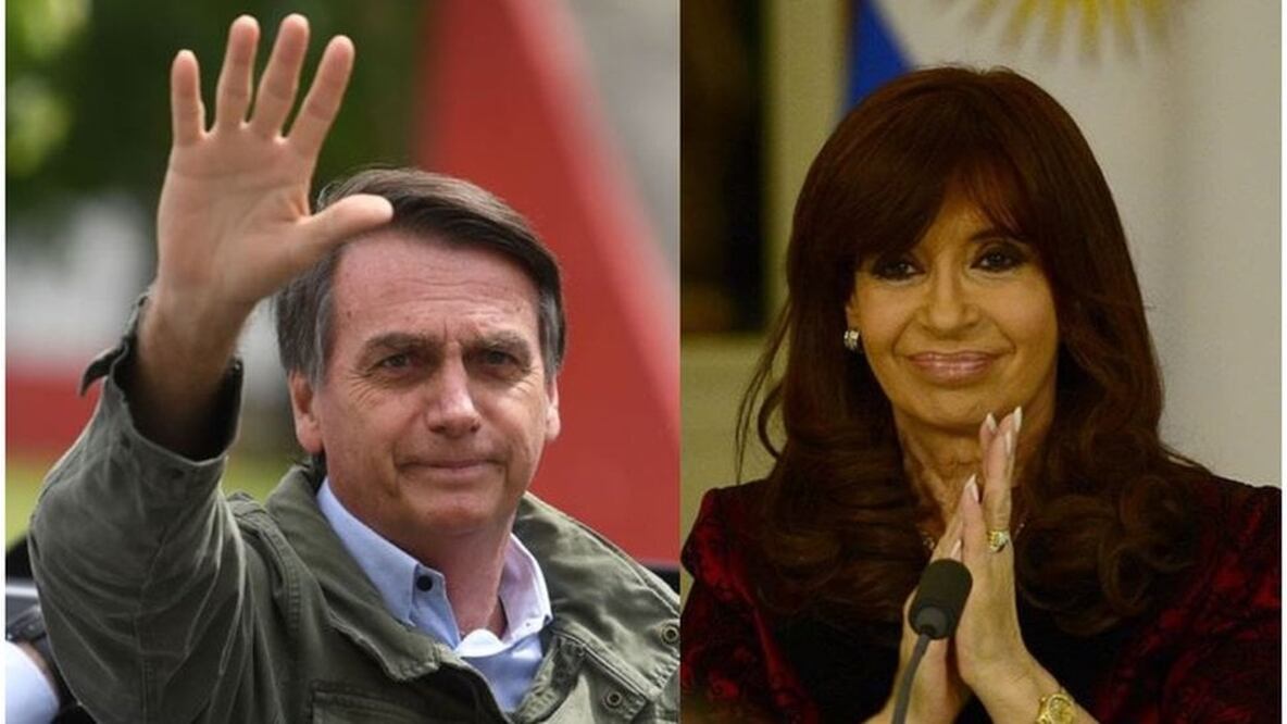 Jair Bolsonaro ha advertido contra el regreso al poder de Cristina Fernández de Kirchner. Foto: BBC 