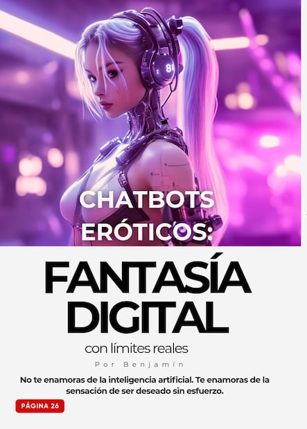 Artículo de Chatbots eróticos: Fantasía Digital con límites reales, del autor Benjamín, donde se plantea que la gente no se enamora de la inteligencia artificial, sino de sensación de ser deseado sin esfuerzo. Cortesía.