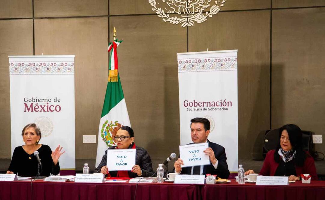 Sesión ordinaria del Consejo Nacional de Población encabezada por la titular de la Secretaría de Gobernación: Rosa Icela Rodríguez. Foto: Especial