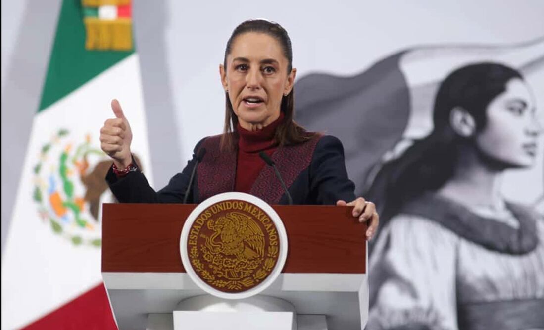 La presidenta Claudia Sheinbaum Pardo durante la mañanera del martes 11 de noviembre de 2025. Foto: Carlos Mejía /EL UNIVERSAL