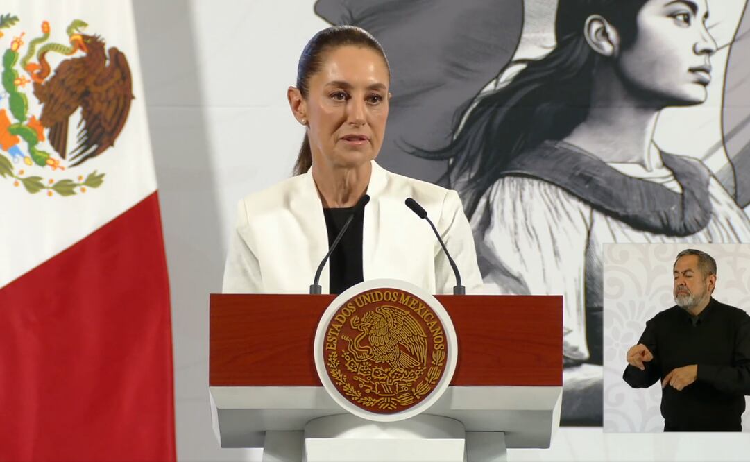 Claudia Sheinbaum en su conferencia matutina del 24 de abril de 2025. Foto: captura de pantalla