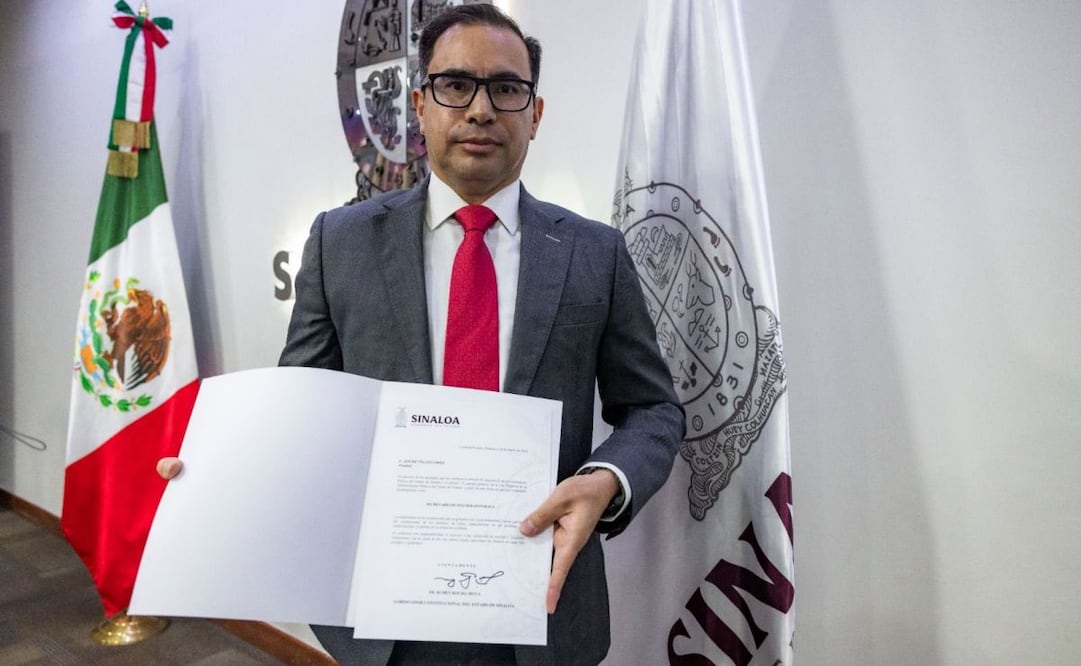 Sinhuhé Tellez López, nuevo secretario de Seguridad en Sinaloa (16/03/2026). Foto: Facebook Rubén Rocha