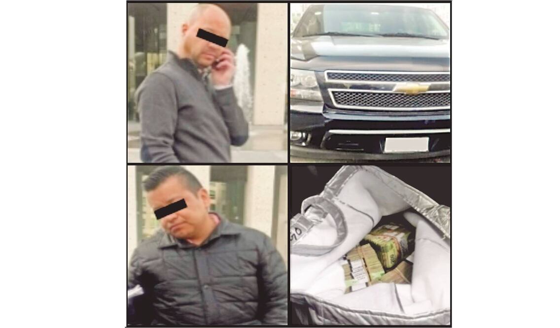 Justificación. Los arrestados dijeron que llevaban el dinero a la empresa Rainmaker Group, pero no lo comprobaron (SSPCDMX)