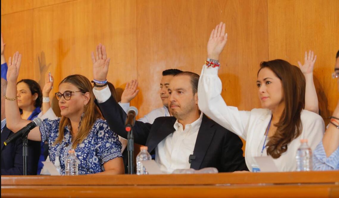 Marko Cortés, líder nacional del PAN, publicó en redes sociales que hoy se reunieron en sesión extraordinaria para nombrar "la comisión que construirá nuestra plataforma rumbo al 2024"