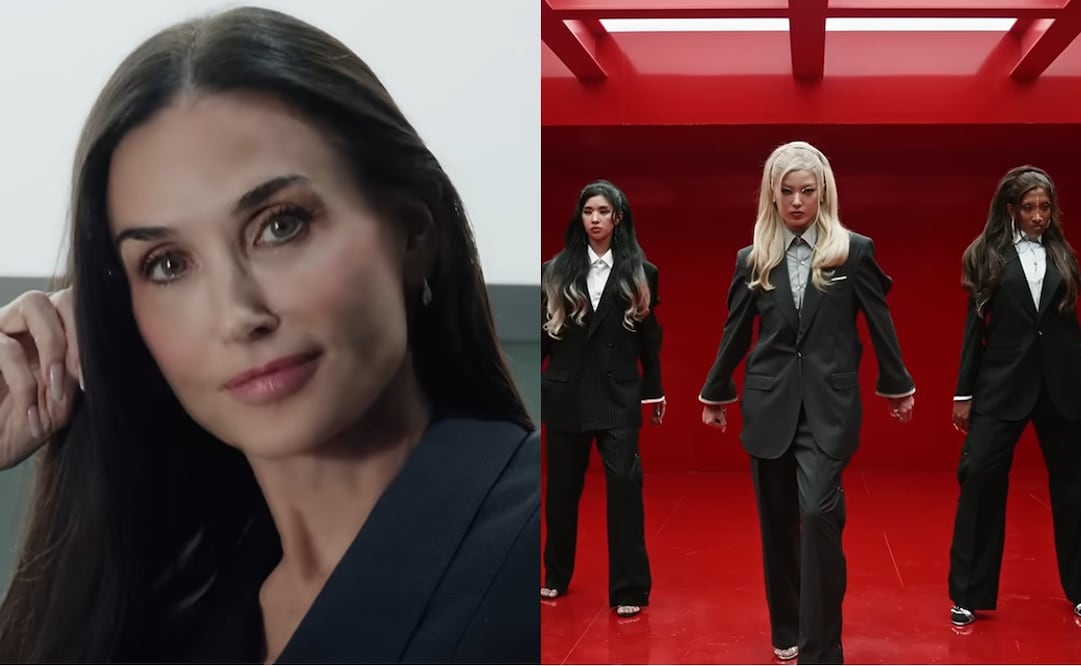 Demi Moore se une al grupo de HYBE, KATSEYE. Foto: Vía Youtube.