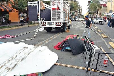 Luego de 134 días, antorchistas retiran plantón de Bucareli