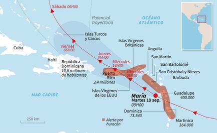 Guadalupe, Martinica y Dominica, con graves daños tras paso de huracán “María”