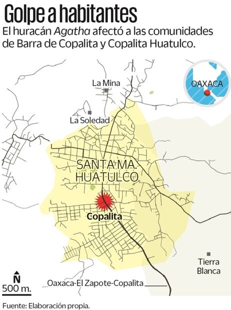 Huracán Agatha: como una ola, el río Copalita destruyó su hogar