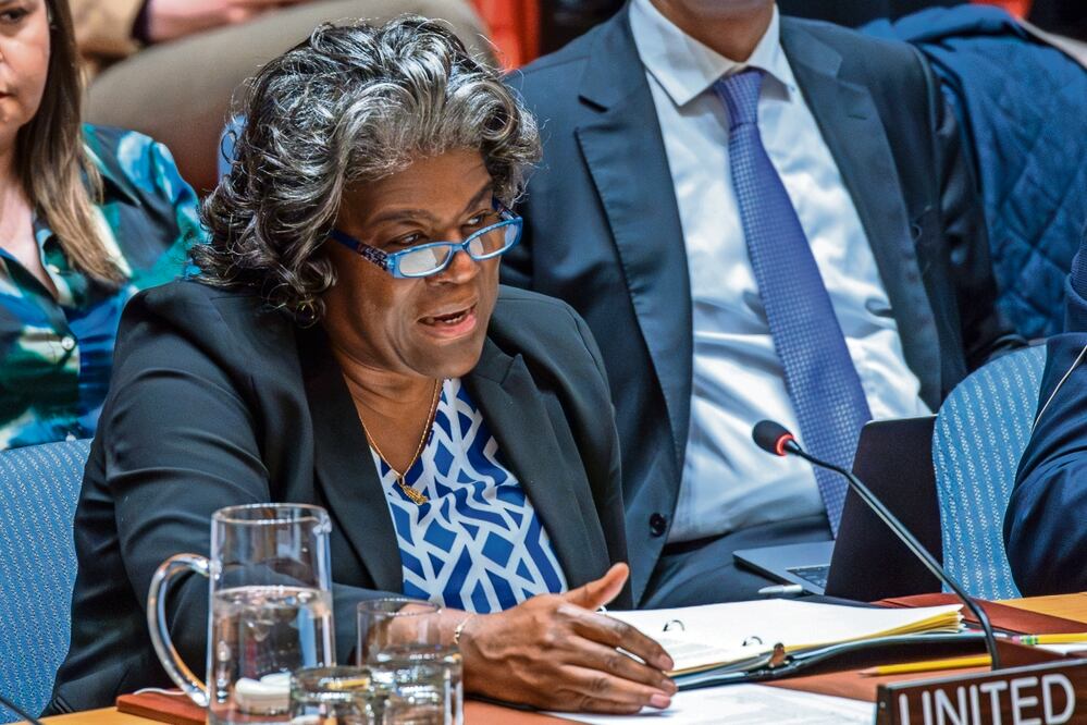 La embajadora de Estados Unidos, Linda Thomas-Greenfield, en una reunión del Consejo de Seguridad de Naciones Unidas, el 18 de marzo pasado. Foto: de Eduardo Munoz Alvarez. AP