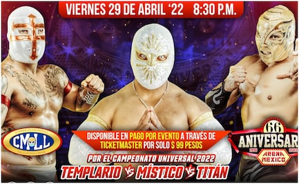 Místico, Templario y Titán buscan ser el Campeón Universal del CMLL
