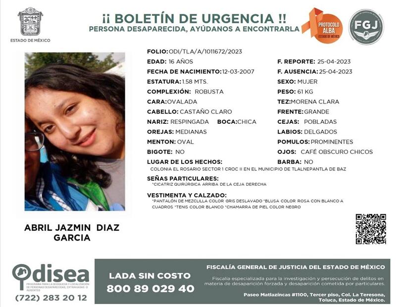 Abril Jazmin Diaz García. Foto: Especial