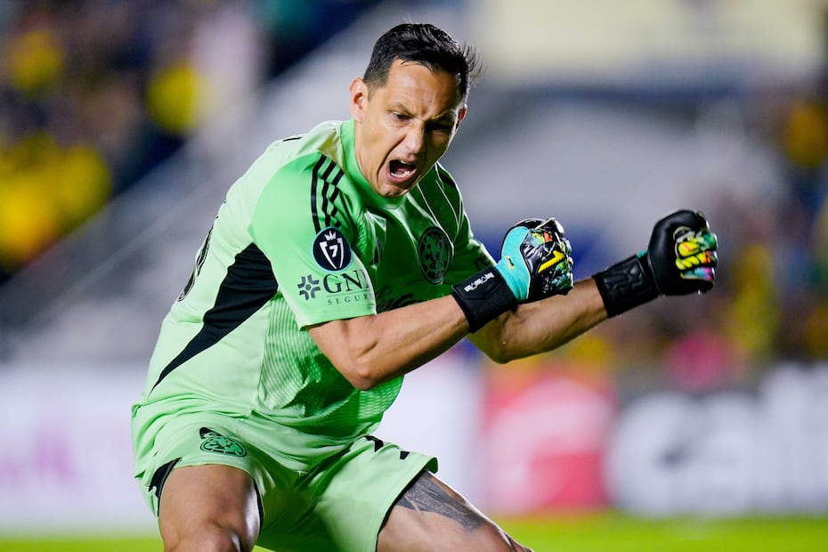 Rodolfo Cota en festejo de gol con el América, durante la Copa de Campeones de la Concacaf - Foto: Imago7