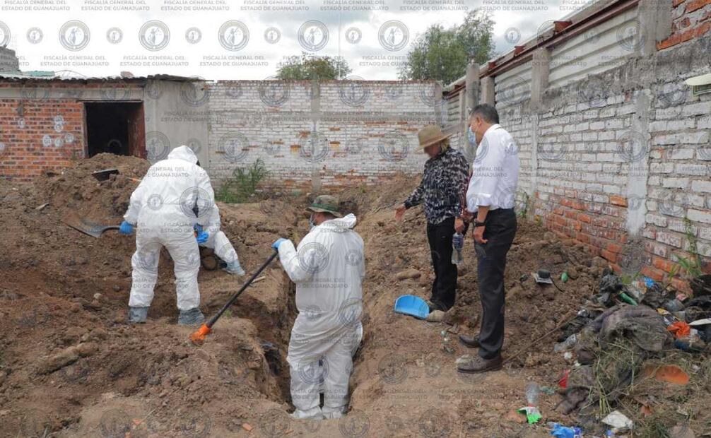 Localizan 32 cuerpos en fosa clandestina dentro de finca en Guanajuato (04/08/2025). Foto: Especial