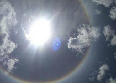 Halo solar se viraliza en redes
