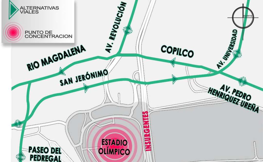 Alternativas viales. Foto: ‏@OVIALCDMX