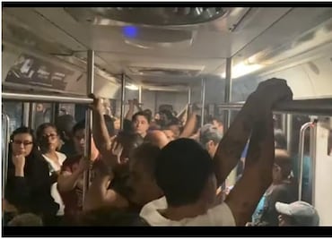 VIDEO: ¡Casi una hora atrapados! Falla en Línea 3 del Metro deja a cientos de personas encerradas en convoy; hubo desmayados por el calor