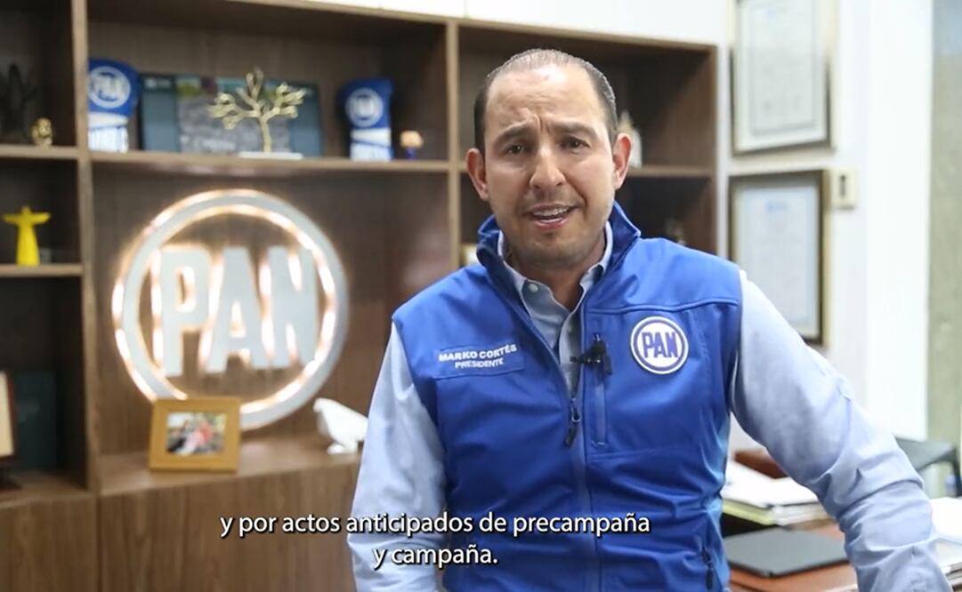 Marko Cortés, dirigente nacional del PAN presenta queja de actos anticipados de campaña de Presidencia. Foto: Twitter: @MarkoCortes