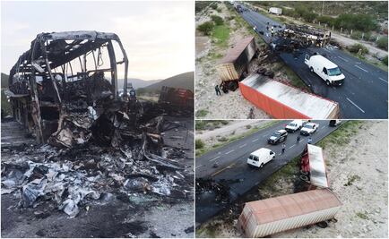 Choque entre autobús y tráiler deja 7 calcinados en Tamaulipas 