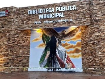 Vandalizan mural donde aparece imagen de AMLO