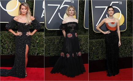 Protestan en Globos de Oro contra el acoso vestidas de negro